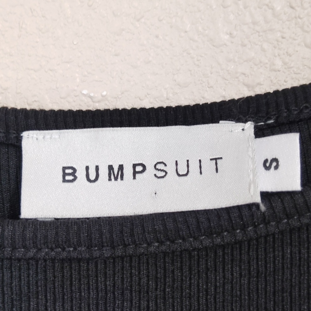Bumpsuit Black Maternity Midi Dress Sm Bodycon Stretch Minimalist Pregnancy - Picture 4 of 6
